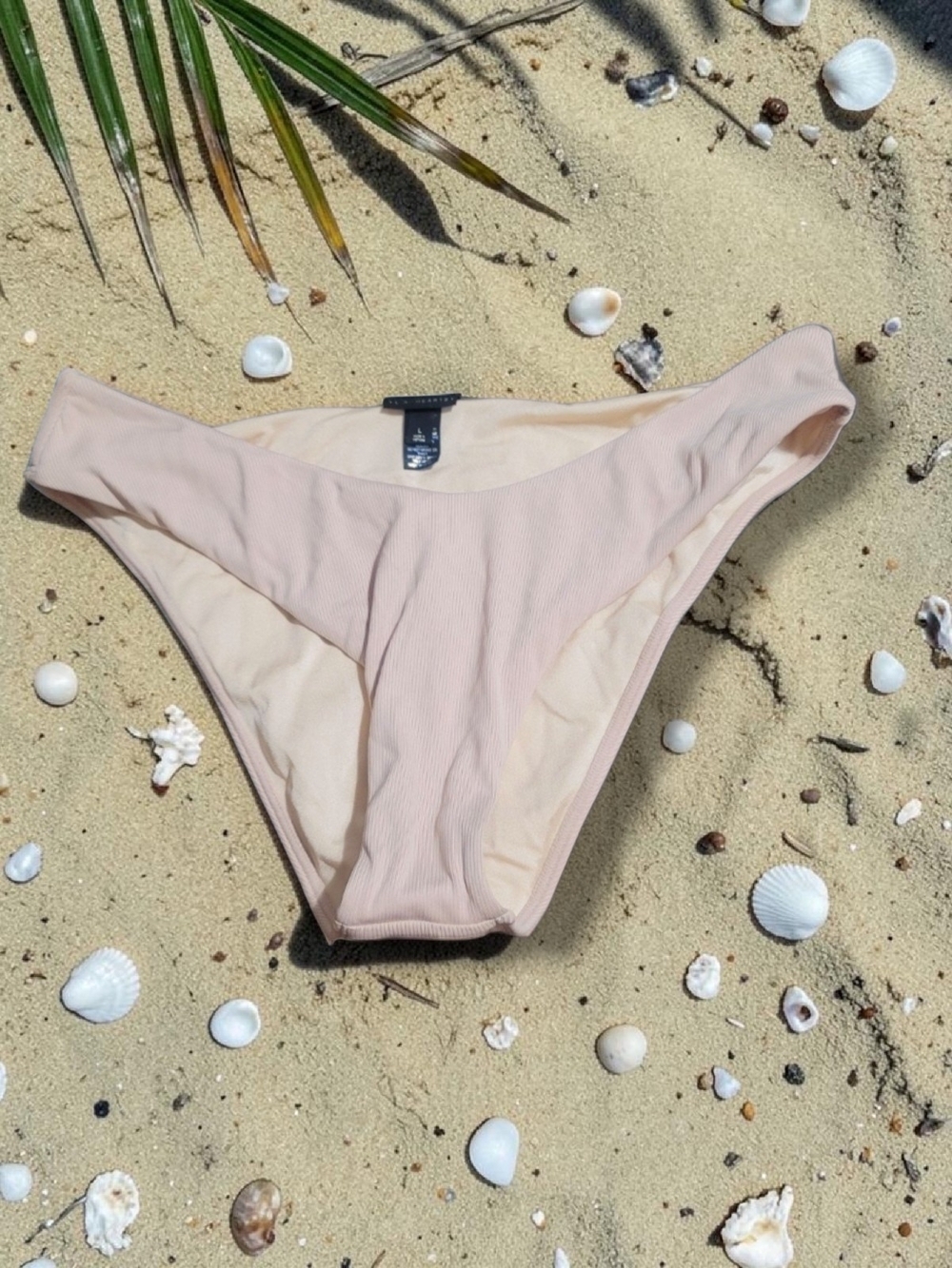 LA HEARTS - Large Ribbed High-Cut Bikini Bottom in Pink